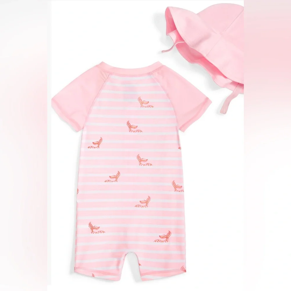 COPY - First Impressions Baby Girl Mermaid Rash-guard & Hat. 18 months